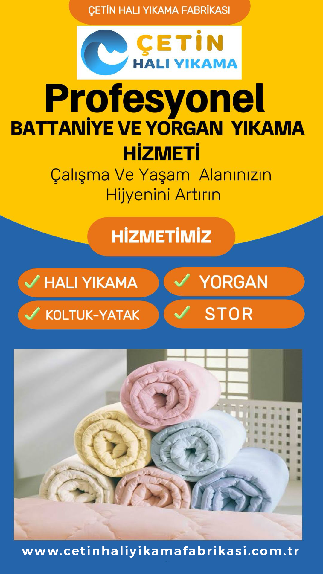 Profesyonel Battaniye ve Yorgan Yıkama